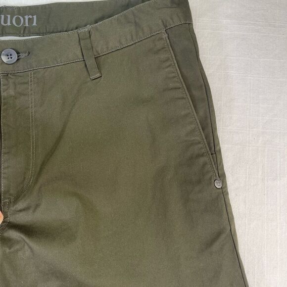 Vuori Green Stretch Classic Fit Collins Twill Cotton Straight Chino Pant Size 33 - Picture 4 of 9